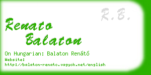renato balaton business card